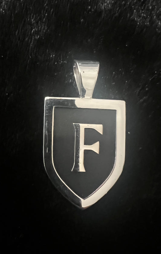 Silver La Familia Shielded F Pendant